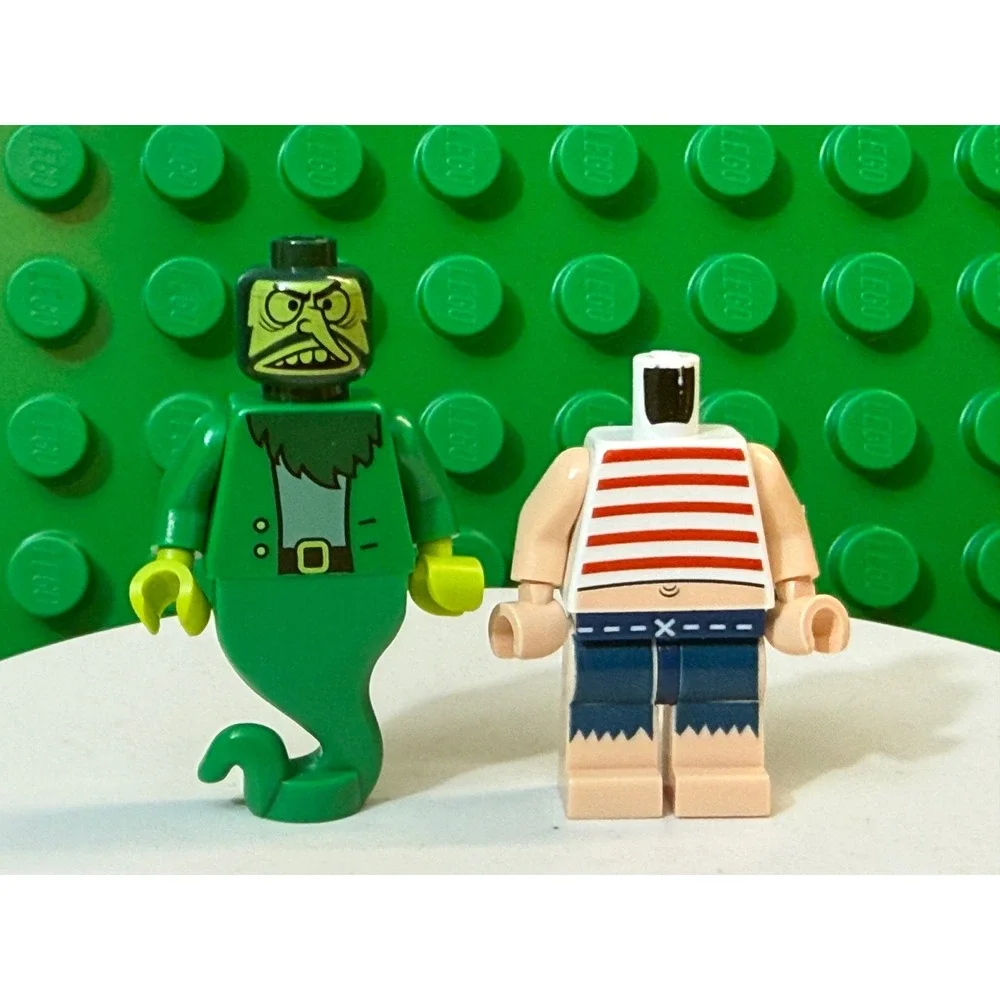 LEGO SpongeBob Flying Dutchman Minifigure bob020 & Headless Pirate bob013 Parts
